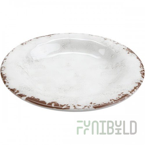 GET French Mill 10 oz. Glazed Irregular Round Melamine Salad and Pasta Bowl - 12/Case