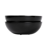 Elite Global Solutions M115R4 Belize Black 4.75 Qt. Round Melamine Bowl