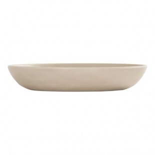 Cal-Mil Carmel 30 oz. Matte Taupe Coupe Melamine Pasta Bowl - 3/Case