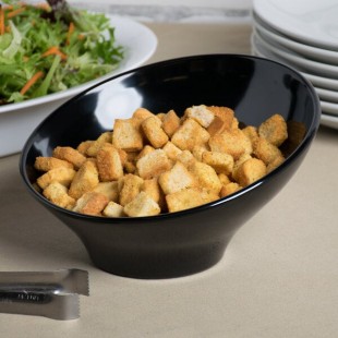 Elite Global Solutions M9 Pappasan Black 28 oz. Slanted Melamine Bowl Elite Global Solutions M9 Pappasan Black 28 oz. Slanted Melamine Bowl