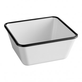 American Metalcraft MRCW7 Endurance 44 oz. Rectangular Black Rimmed Melamine Serving Bowl American Metalcraft MRCW7 Endurance 44 oz. Rectangular Black Rimmed Melamine Serving Bowl