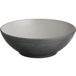 Acopa Apollo 28 oz. Matte Gray and Black Melamine Bowl - 12/Pack
