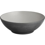 Acopa Apollo 28 oz. Matte Gray and Black Melamine Bowl - 12/Pack