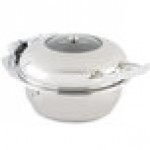 Bon Chef 20303 2 Qt. Small Round Stainless Steel Mini Induction Chafer with Glass Lid Bon Chef 20303 2 Qt. Small Round Stainless Steel Mini Induction Chafer with Glass Lid