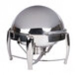 Vollrath T3605 D-Lux 7 Qt. Round Stainless Steel Dripless Roll Top Chafer Vollrath T3605 D-Lux 7 Qt. Round Stainless Steel Dripless Roll Top Chafer