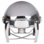 Vollrath T3605 D-Lux 7 Qt. Round Stainless Steel Dripless Roll Top Chafer Vollrath T3605 D-Lux 7 Qt. Round Stainless Steel Dripless Roll Top Chafer