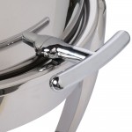 Vollrath T3605 D-Lux 7 Qt. Round Stainless Steel Dripless Roll Top Chafer Vollrath T3605 D-Lux 7 Qt. Round Stainless Steel Dripless Roll Top Chafer