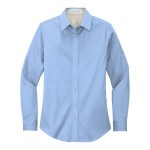 Port Authority L608 Women's Customizable Light Blue / Light Stone Long Sleeve Wrinkle-Resistant Easy-Care Dress Shirt - 2X