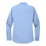 Port Authority L608 Women's Customizable Light Blue / Light Stone Long Sleeve Wrinkle-Resistant Easy-Care Dress Shirt - 2X