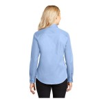 Port Authority L608 Women's Customizable Light Blue / Light Stone Long Sleeve Wrinkle-Resistant Easy-Care Dress Shirt - 2X