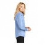 Port Authority L608 Women's Customizable Light Blue / Light Stone Long Sleeve Wrinkle-Resistant Easy-Care Dress Shirt - 2X