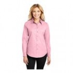 Port Authority L608 Women's Customizable Light Blue / Light Stone Long Sleeve Wrinkle-Resistant Easy-Care Dress Shirt - 2X