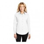 Port Authority L608 Women's Customizable Light Blue / Light Stone Long Sleeve Wrinkle-Resistant Easy-Care Dress Shirt - 2X