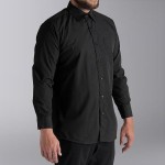 Henry Segal Men's Customizable Black Long Sleeve Dress Shirt - M