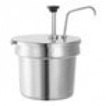 Server Stainless Steel 1 oz. Lockable Inset Pump with Lid for 7 Qt. Vegetable Inset Server Stainless Steel 1 oz. Lockable Inset Pump with Lid for 7 Qt. Vegetable Inset