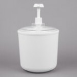 Carlisle 2 Qt. Black Insulated Condiment Pump Dispenser Kit