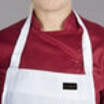Chef Revival Delux White Poly-Cotton Customizable Bib Apron with 1 Pocket - 34 Chef Revival Delux White Poly-Cotton Customizable Bib Apron with 1 Pocket - 34