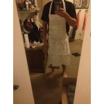 Chef Revival Delux White Poly-Cotton Customizable Bib Apron with 1 Pocket - 34 Chef Revival Delux White Poly-Cotton Customizable Bib Apron with 1 Pocket - 34