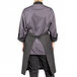 Uncommon Chef 3113 Black Cat Customizable 100% Cotton Denim Maverick Bib Apron with Black Webbing and 3 Pockets - 34 Uncommon Chef 3113 Black Cat Customizable 100% Cotton Denim Maverick Bib Apron with Black Webbing and 3 Pockets - 34