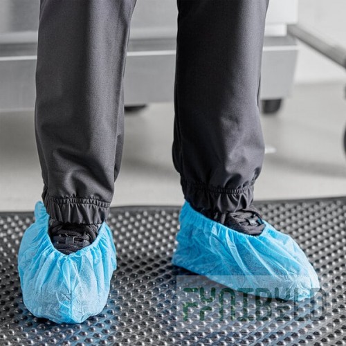 Choice Blue Polypropylene Shoe Cover with Anti-Skid Bottom - Large - 1,000/Case