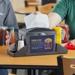 Choice Smoke Black Condiment Caddy for Choice Tabletop Interfold and Fullfold Napkin Dispensers