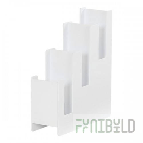 Cal-Mil Classic White Plastic 3-Tier Cup / Lid Organizer 23187-15
