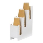 Cal-Mil Classic White Plastic 3-Tier Cup / Lid Organizer 23187-15