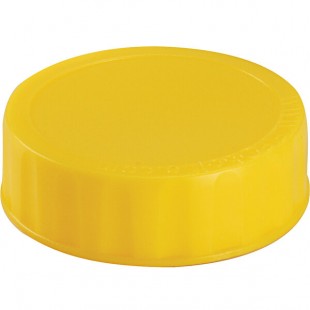 FIFO Innovations 280-1638 Yellow Identification Label Cap for FIFO Squeeze Bottles - 6/Pack