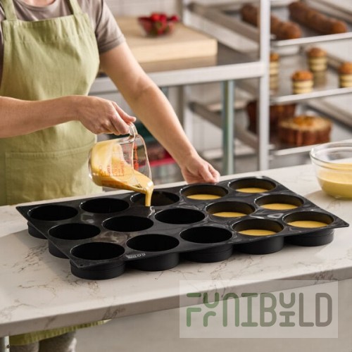 Silikomart SQ067 15 Compartment Disco Silicone Baking Mold - 4 1/8