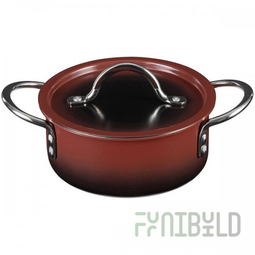 Bon Chef Country French X 54 oz. Ombre Merlot Sauce Pot with Cover 73299-OM-M