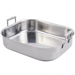 Bon Chef 60010CLD Cucina 10 Qt. Stainless Steel Roasting Pan - 16 1/2 Bon Chef 60010CLD Cucina 10 Qt. Stainless Steel Roasting Pan - 16 1/2