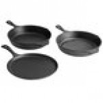 Lodge 3-Piece Pre-Seasoned Cast Iron Skillet Set - Includes 10 1/4