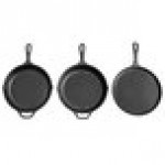 Lodge 3-Piece Pre-Seasoned Cast Iron Skillet Set - Includes 10 1/4