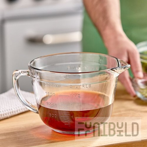 Anchor Hocking 81605AHG18 2 Qt. Glass Measuring Cup
