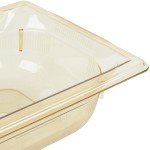 Vollrath 9032410 Super Pan® 1/3 Size Amber High Heat Plastic Food Pan - 2 1/2 Vollrath 9032410 Super Pan® 1/3 Size Amber High Heat Plastic Food Pan - 2 1/2