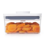 OXO Good Grips 1.1 Qt. Clear Mini Square SAN Plastic Food Storage Container with White POP Lid OXO Good Grips 1.1 Qt. Clear Mini Square SAN Plastic Food Storage Container with White POP Lid