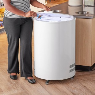 Galaxy BMF3-W White Barrel Merchandiser Freezer - 2.5 cu. ft.