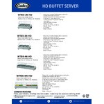 Cadco WTBS-4N-HD 4-Compartment Half Size Electric Heavy-Duty Buffet Server with Roll Top Lids - 120V