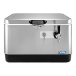 Coldbreak JOCK-1TF-SS54 Stainless Steel 1 Faucet 54 Qt. Insulated Jockey Box with Front Input and 50 ft. Coil