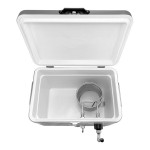 Coldbreak JOCK-1TF-SS54 Stainless Steel 1 Faucet 54 Qt. Insulated Jockey Box with Front Input and 50 ft. Coil