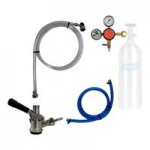 Coldbreak JOCK-1TF-SS54 Stainless Steel 1 Faucet 54 Qt. Insulated Jockey Box with Front Input and 50 ft. Coil
