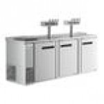 Avantco UDD-4-CT-S-8 Stainless Steel Kegerator / Beer Dispenser with (2) Quadruple Tap Tower and Club Top - (3) 1/2 Keg Capacity