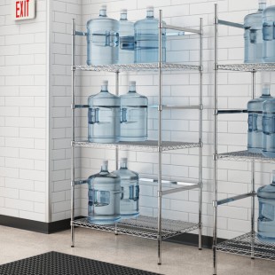 Regency 18-Jug Chrome 5 Gallon Water Jug Rack - 24