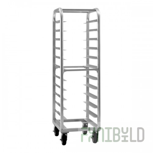 New Age Lifetime Series 12 Pan End Load Aluminum Bun / Sheet Pan Rack 4333