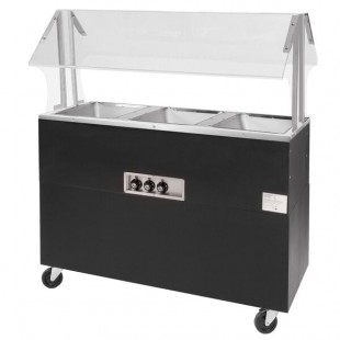 Advance Tabco BSW3-240-B-SB Enclosed Base Everyday Buffet Stainless Steel Three Pan Electric Hot Food Table - Sealed Well, 208/240V Advance Tabco BSW3-240-B-SB Enclosed Base Everyday Buffet Stainless Steel Three Pan Electric Hot Food Table - Sealed Well, 208/240V