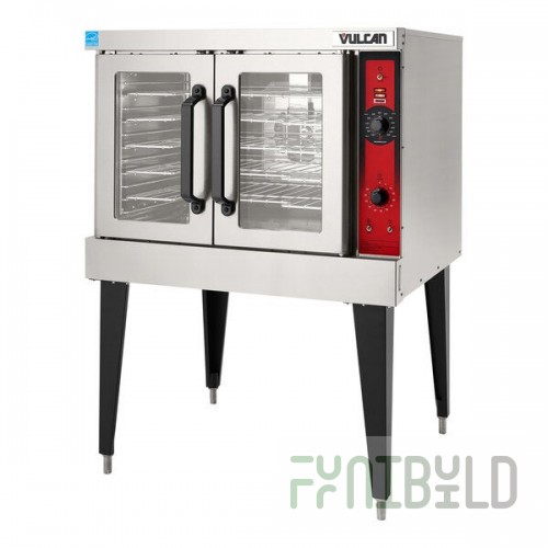 Vulcan VC6EC-208/3 Single Deck Full Size Electric Deep Depth Convection Oven with Computer Controls - 208V, Field Convertible, 12.5 kW