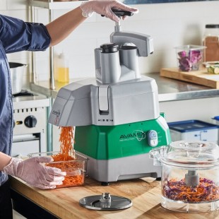 AvaMix Revolution CFBB342DC Combination Food Processor with 3 Qt. Clear Plastic Bowl, Continuous Feed, and 2 Discs - 1 hp AvaMix Revolution CFBB342DC Combination Food Processor with 3 Qt. Clear Plastic Bowl, Continuous Feed, and 2 Discs - 1 hp