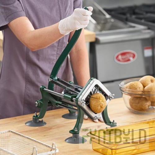 Choice Food Prep 8 Wedge French Fry Cutter with Suction Feet