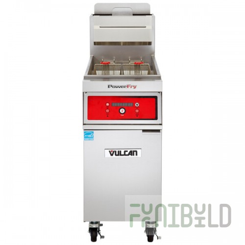 Vulcan 1VK65D-1 PowerFry5 65-70 lb. Natural Gas Floor Fryer with Solid State Digital Controls - 80,000 BTU