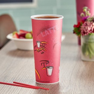 Solo 24 oz. Bistro Single-Sided Poly Paper Hot Cup - 500/Case Solo 24 oz. Bistro Single-Sided Poly Paper Hot Cup - 500/Case